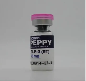 The laboratory’s photo of our GLP-3 (RT) 15 mg vial